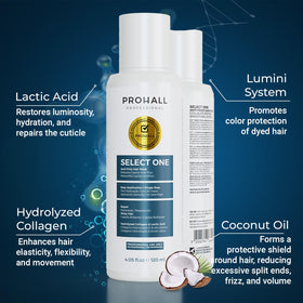Prohall Select One sealed with flat-iron producing shiny finish