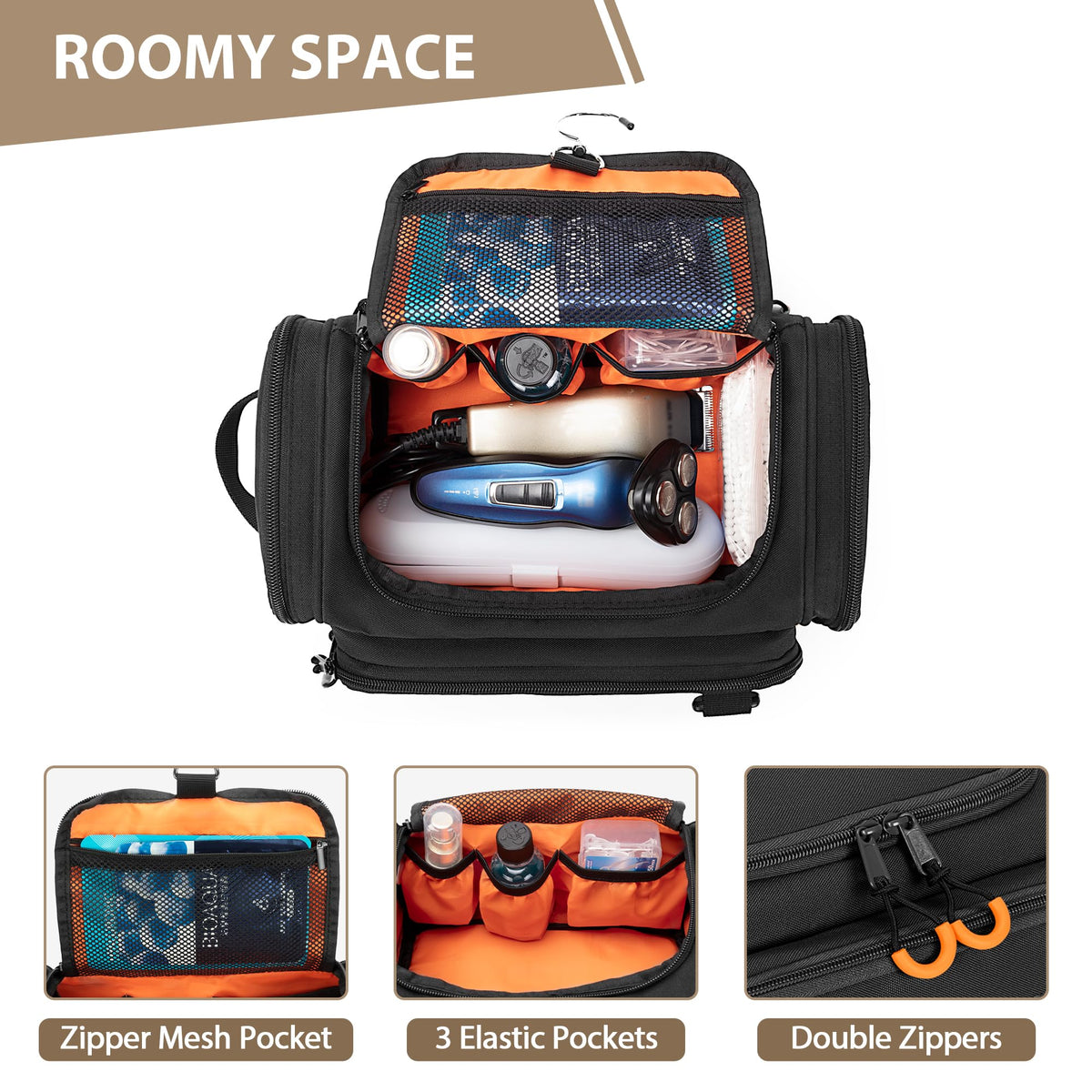Prokva front compartment with water-resistant lining separating wet and dry items