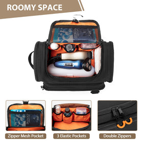 Prokva front compartment with water-resistant lining separating wet and dry items