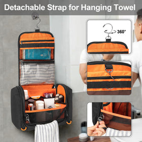 Prokva swivel hook hanging on a towel rack for hands-free access and space-saving benefit