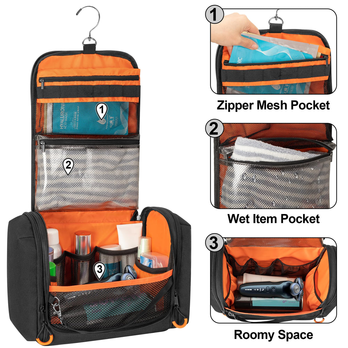 Prokva open interior with bright orange lining showing upright bottles and easy visibility benefit