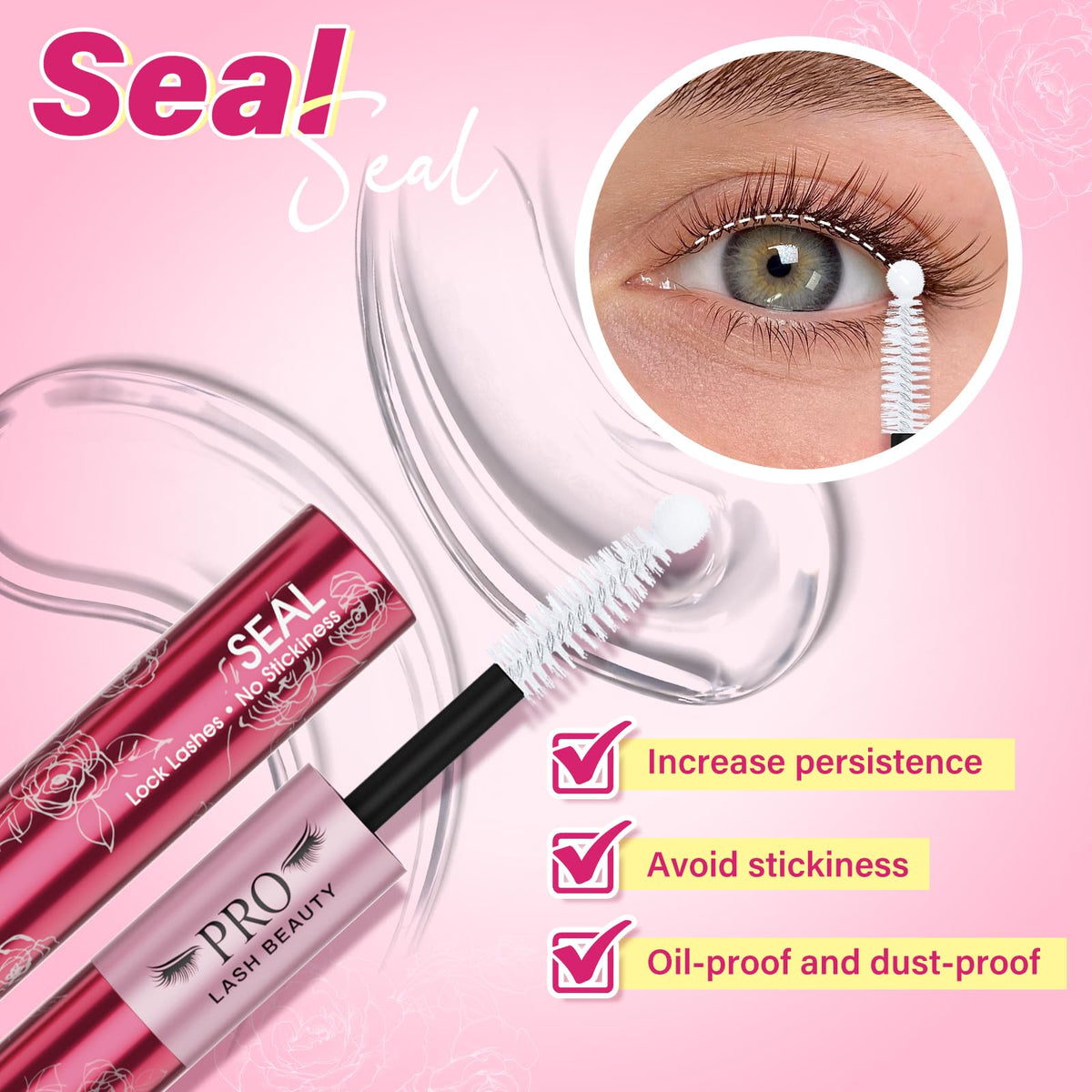 PRO LASHBEAUTY application demo placing cluster lash for easy at-home styling