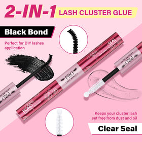 PRO LASHBEAUTY black bond wand applying precise adhesive for defined liner effect