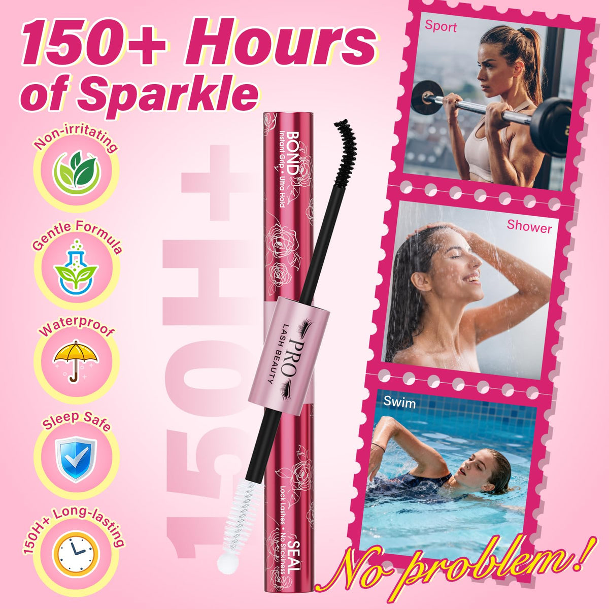 PRO LASHBEAUTY clear seal close-up showing smooth texture for long-lasting protection