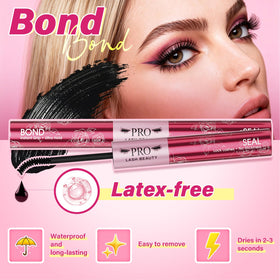 PRO LASHBEAUTY dual-chamber cutaway illustrating separate bond and seal compartments advantage