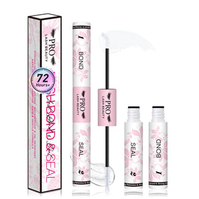 PRO LASHBEAUTY front packaging showing dual clear bond and seal, fast application benefit
