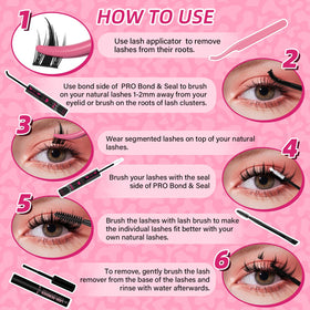 PRO LASHBEAUTY model wearing anime-style clusters illustrating dramatic eye emphasis