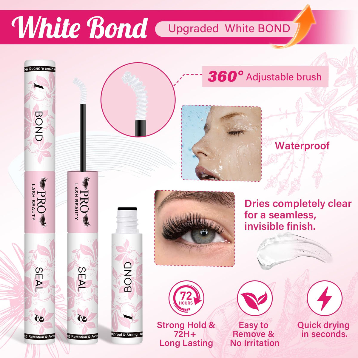 PRO LASHBEAUTY mini wand applying precise glue, enables controlled application