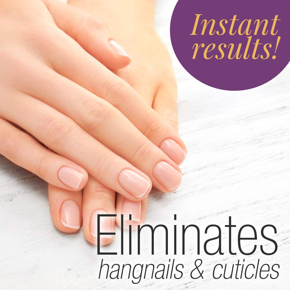 Close-up of softened cuticle texture after ProLinc application, easier removal