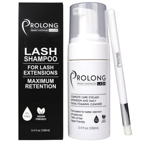 PROLONG LASH front bottle image showing clear label and pump, reassuring professional quality