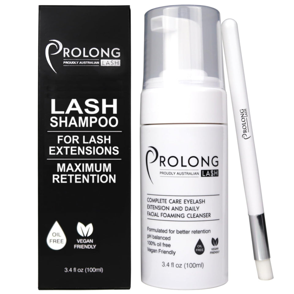 PROLONG LASH front bottle image showing clear label and pump, reassuring professional quality