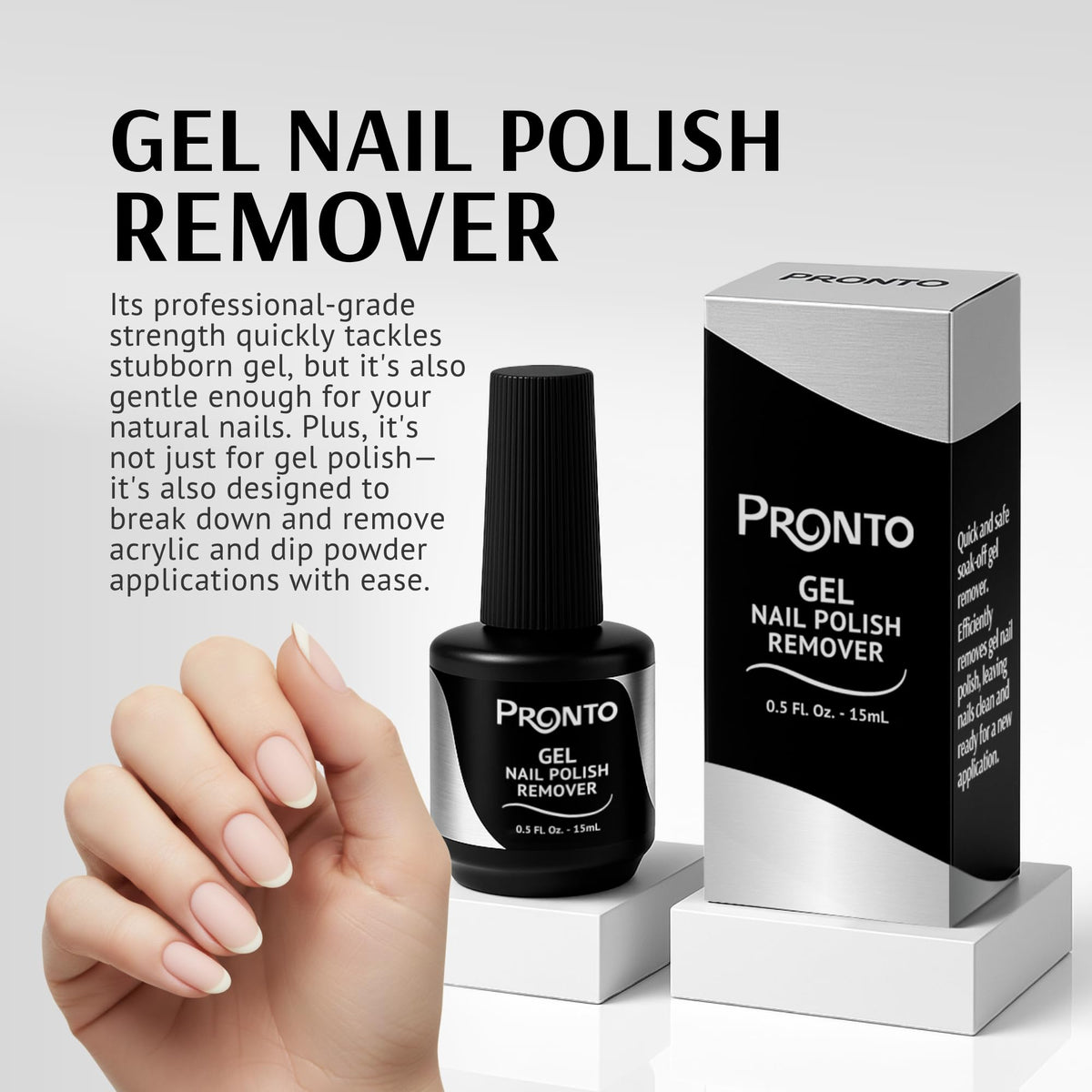 Pronto gel texture close-up demonstrating quick-penetrating formula