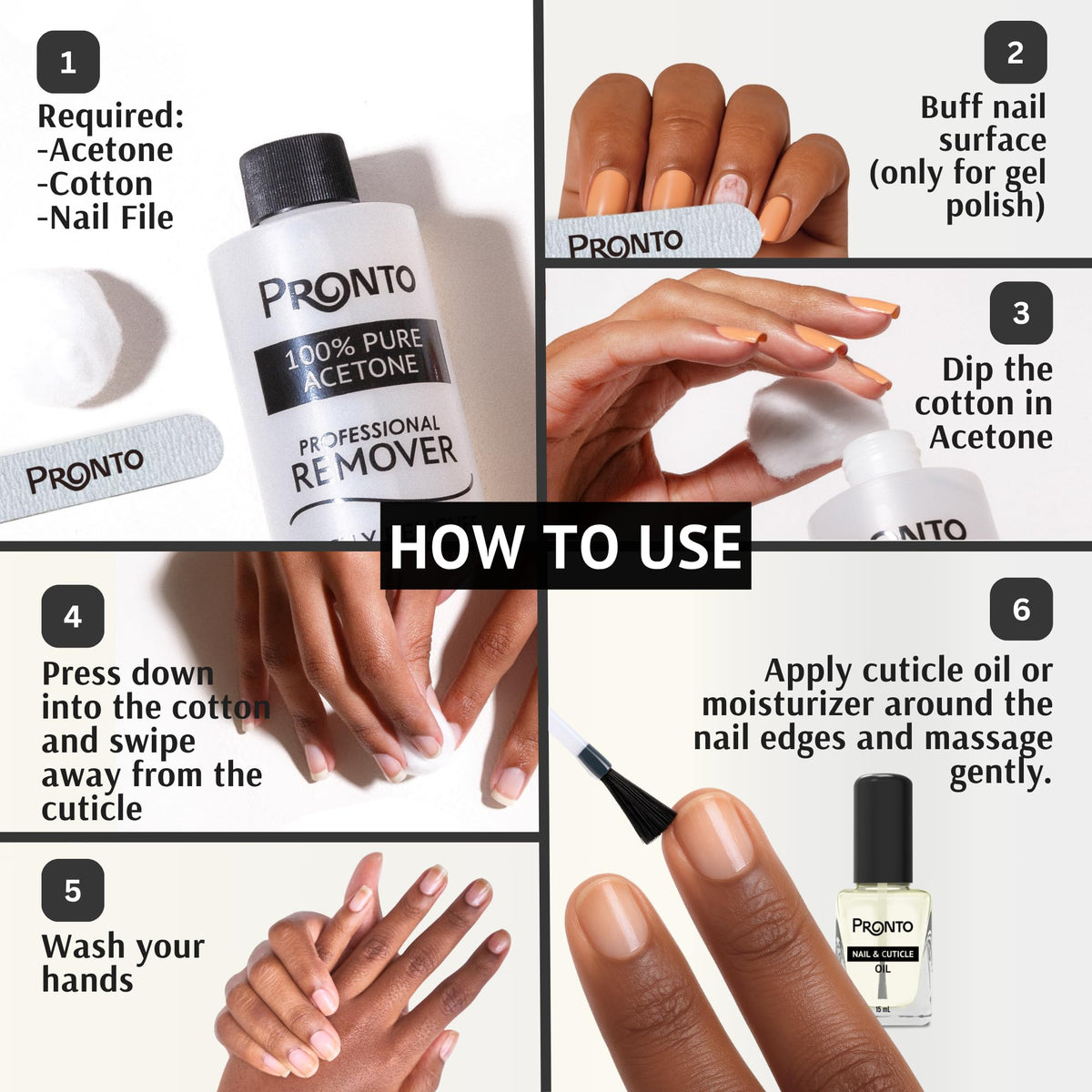 Pronto cuticle oil being applied to nails for restored moisture