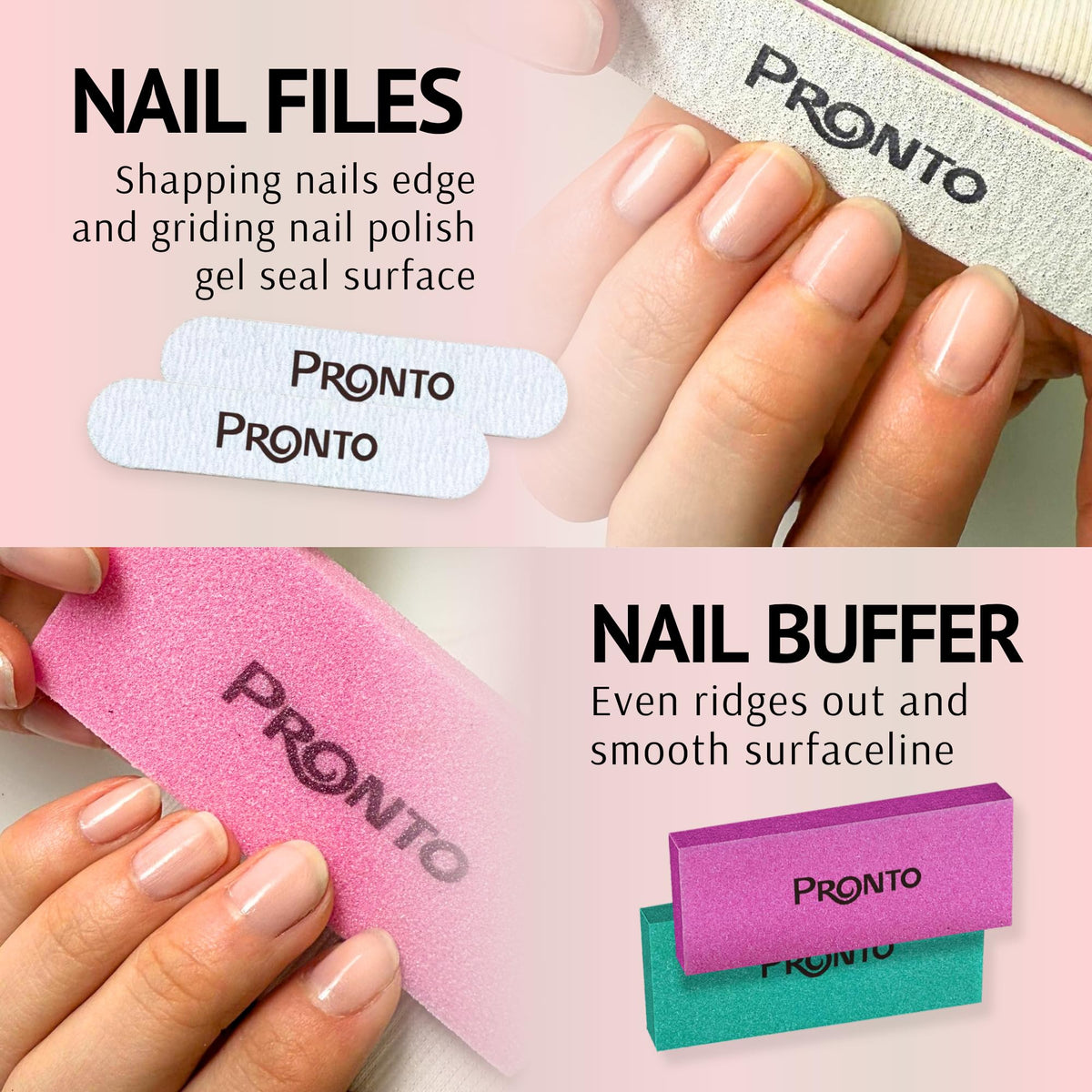 Pronto cuticle pusher detail showing stainless tip for precise grooming