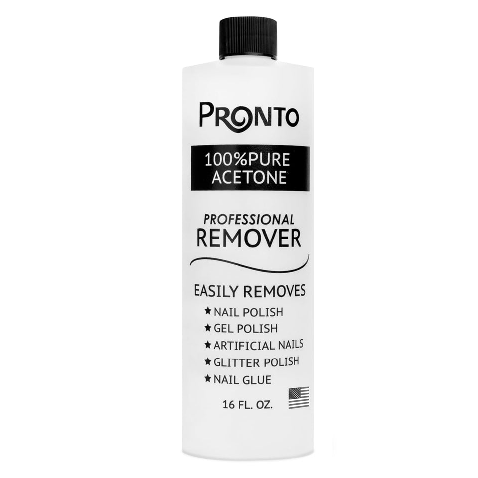 Pronto bottle front label showing product and capacity, clearly professional use benefit