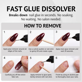 Pronto in use removing a press-on nail with targeted application benefit