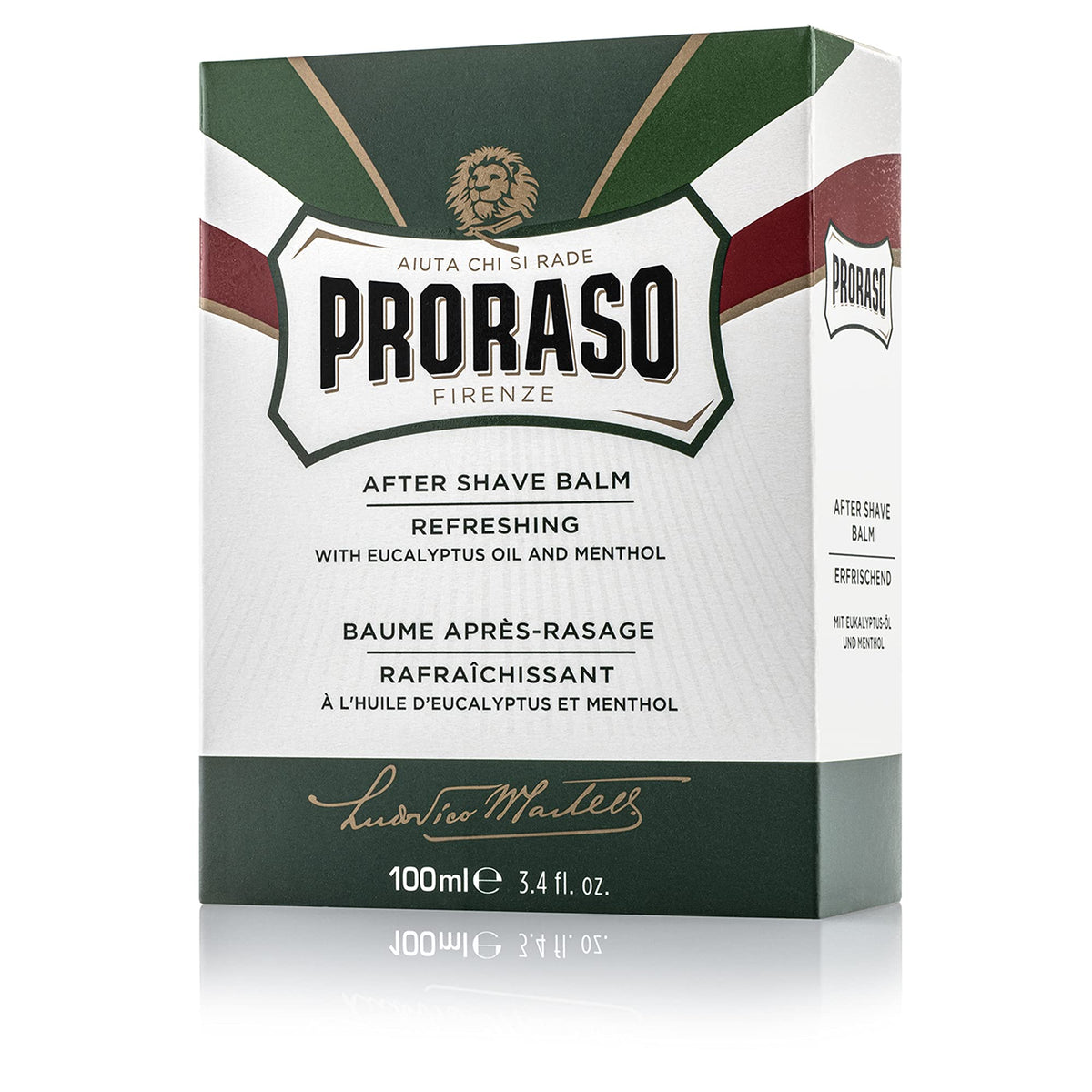 Proraso applying balm on hand demonstrates quick absorption and instant soothing sensation