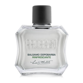 Proraso balm texture close-up highlighting lightweight, non-greasy finish and absorbency benefit