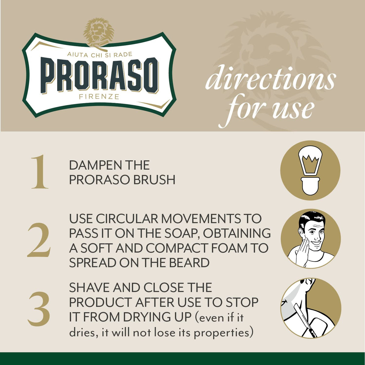 Proraso shaving brush loading soap in bowl demonstrating easy lathering benefit