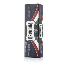 Proraso thick creamy lather close-up demonstrating dense protective cushion