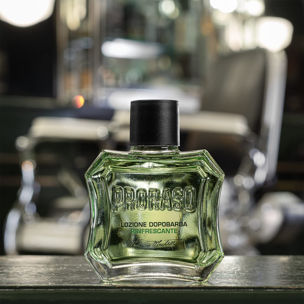 Proraso bottle in bathroom routine, shows practical daily use benefit