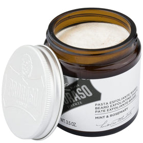 Proraso open jar close-up showing paste texture and visible natural exfoliant granules