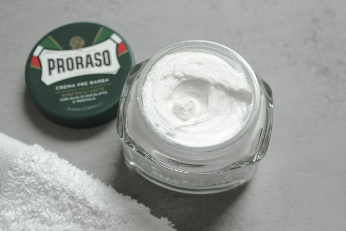 Proraso cream texture close-up highlighting smooth, non-greasy conditioning