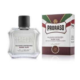Proraso front packaging showing tube and label, conveying premium Italian after shave benefit