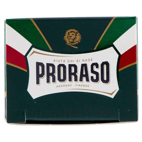 Proraso brush next to razor for scale to judge larger knot and hand fit