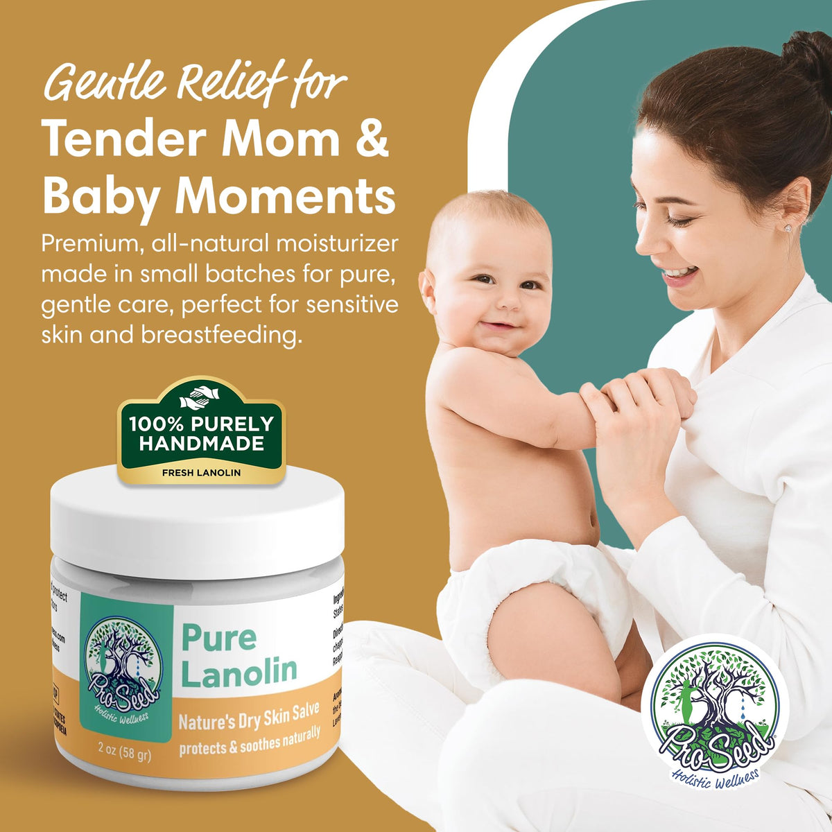 Close-up of ProSeed lanolin texture highlighting rich emollient benefit