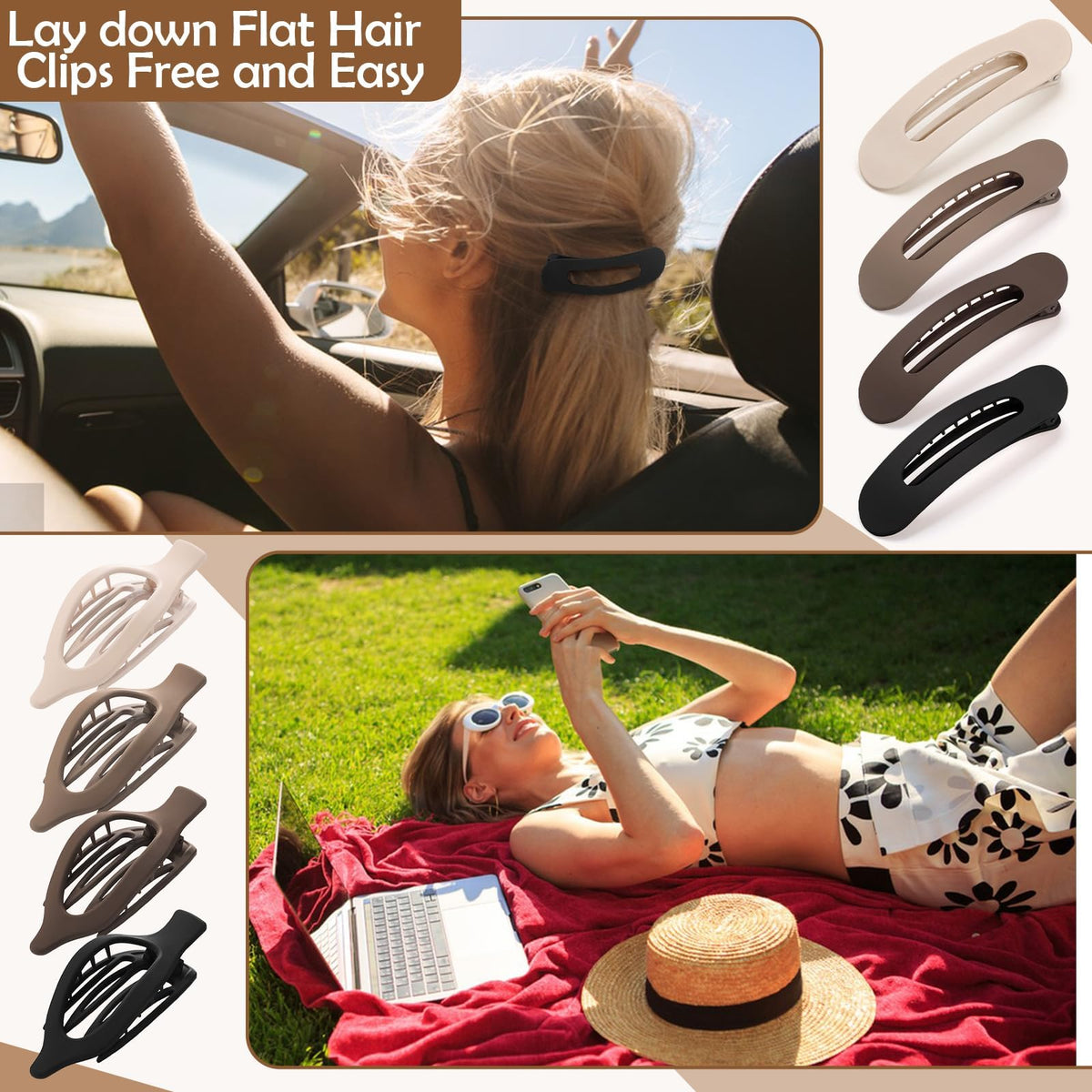 ProSuites clips used in a half-up hairstyle demonstrating fast styling and low profile