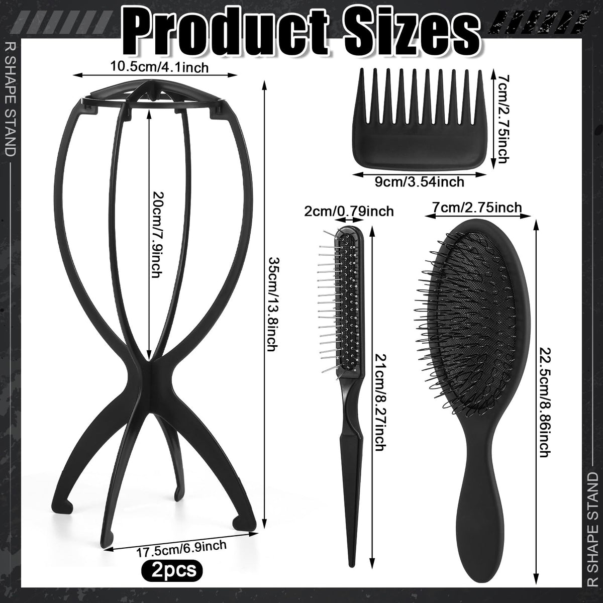 ProSuites close-up of brush bristles protecting wig fibers during detangling