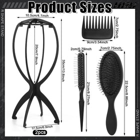 ProSuites close-up of brush bristles protecting wig fibers during detangling