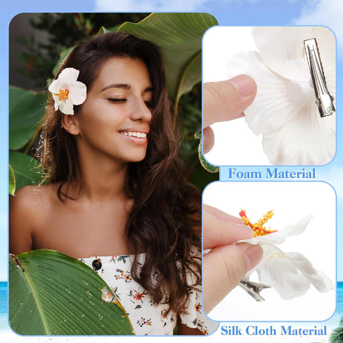 ProSuites double-headed pin detail revealing silk-look petals and metal clip benefit: secure wear