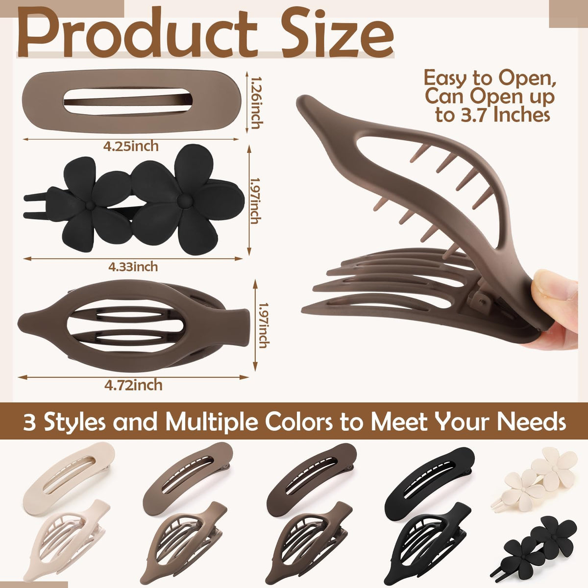 ProSuites French concord flat clip close-up highlighting smooth matte finish and secure hold