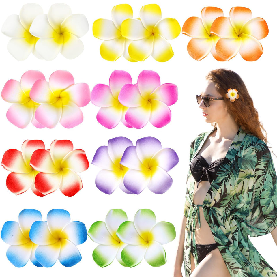 ProSuites front packaging showing 18 colorful plumeria clips, ready to gift