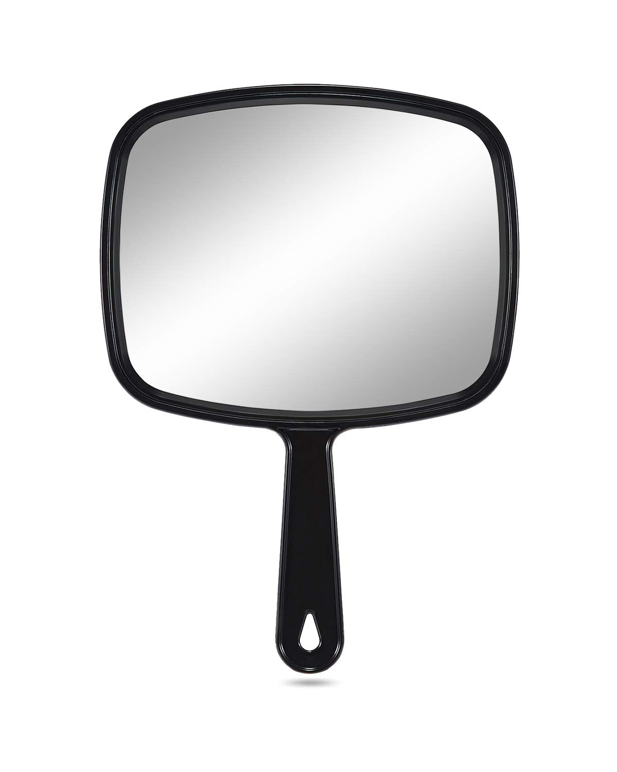 PROTECLE front view of large hand mirror showing full reflective surface and benefit of wide viewing