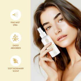 psalmonica serum being sprayed onto scalp demonstrating targeted application and scalp care