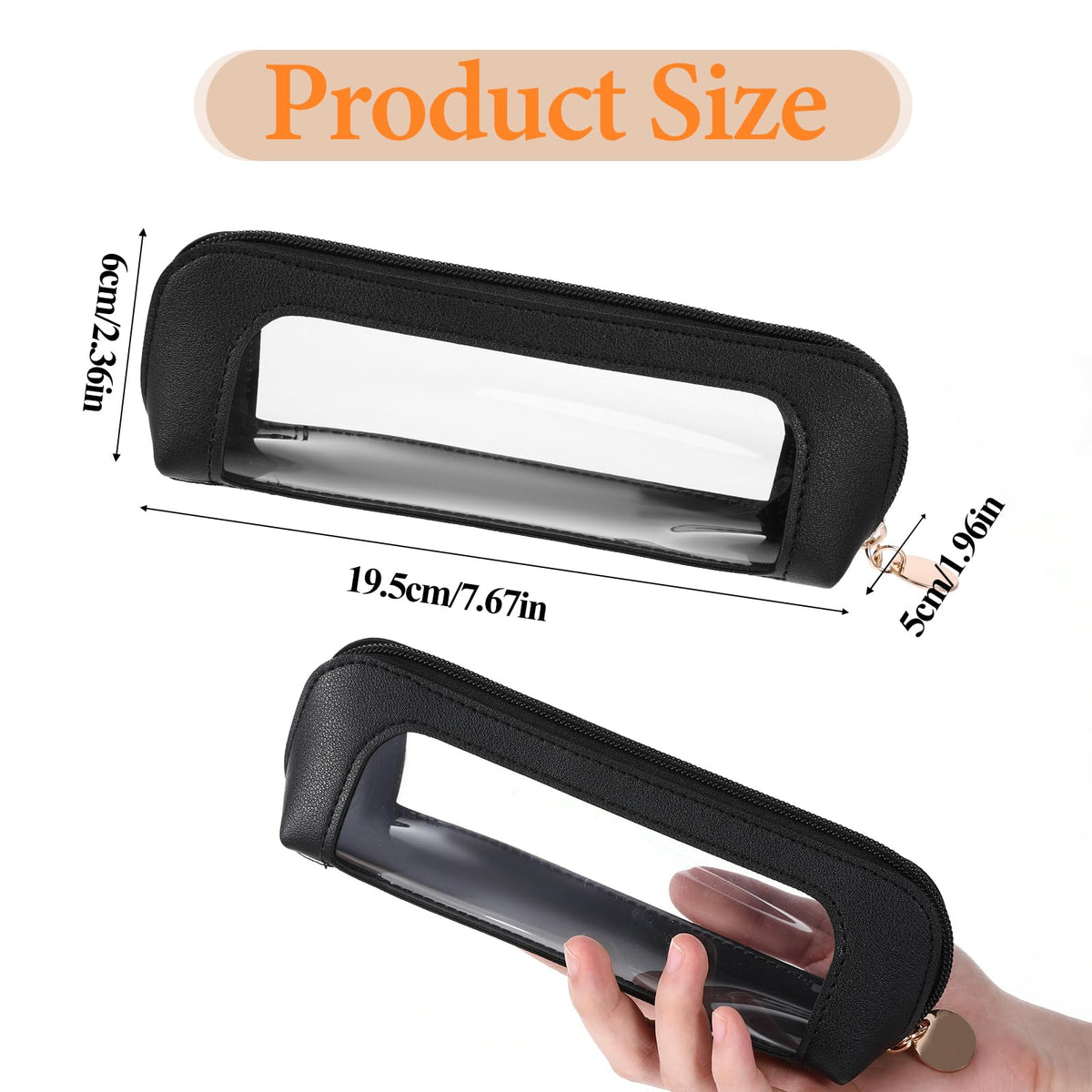 Psyqtsuary transparent pouch with contents visible enabling quick access
