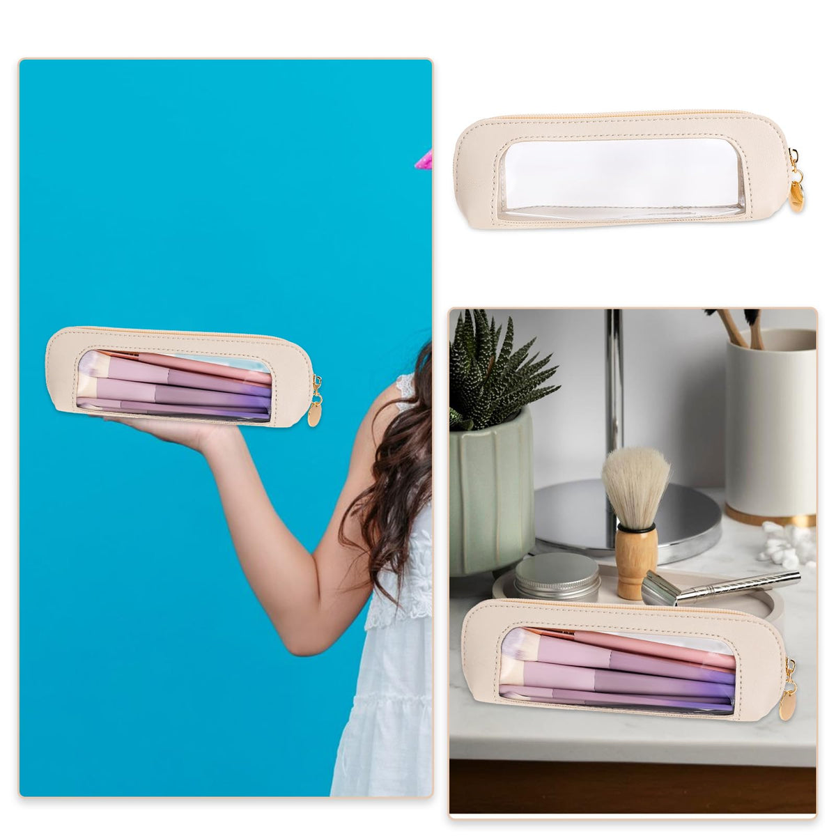 Psyqtsuary pouch in travel setting illustrating lightweight convenience