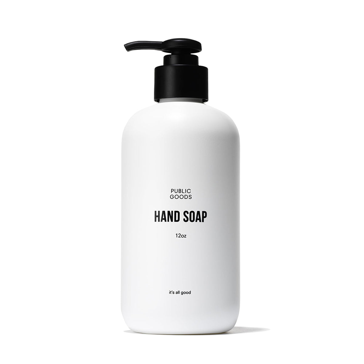 Public Goods hand soap front bottle showing clean design and benefits