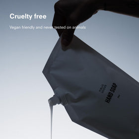 Public Goods hand soap texture close-up illustrating gentle, plant-based lather