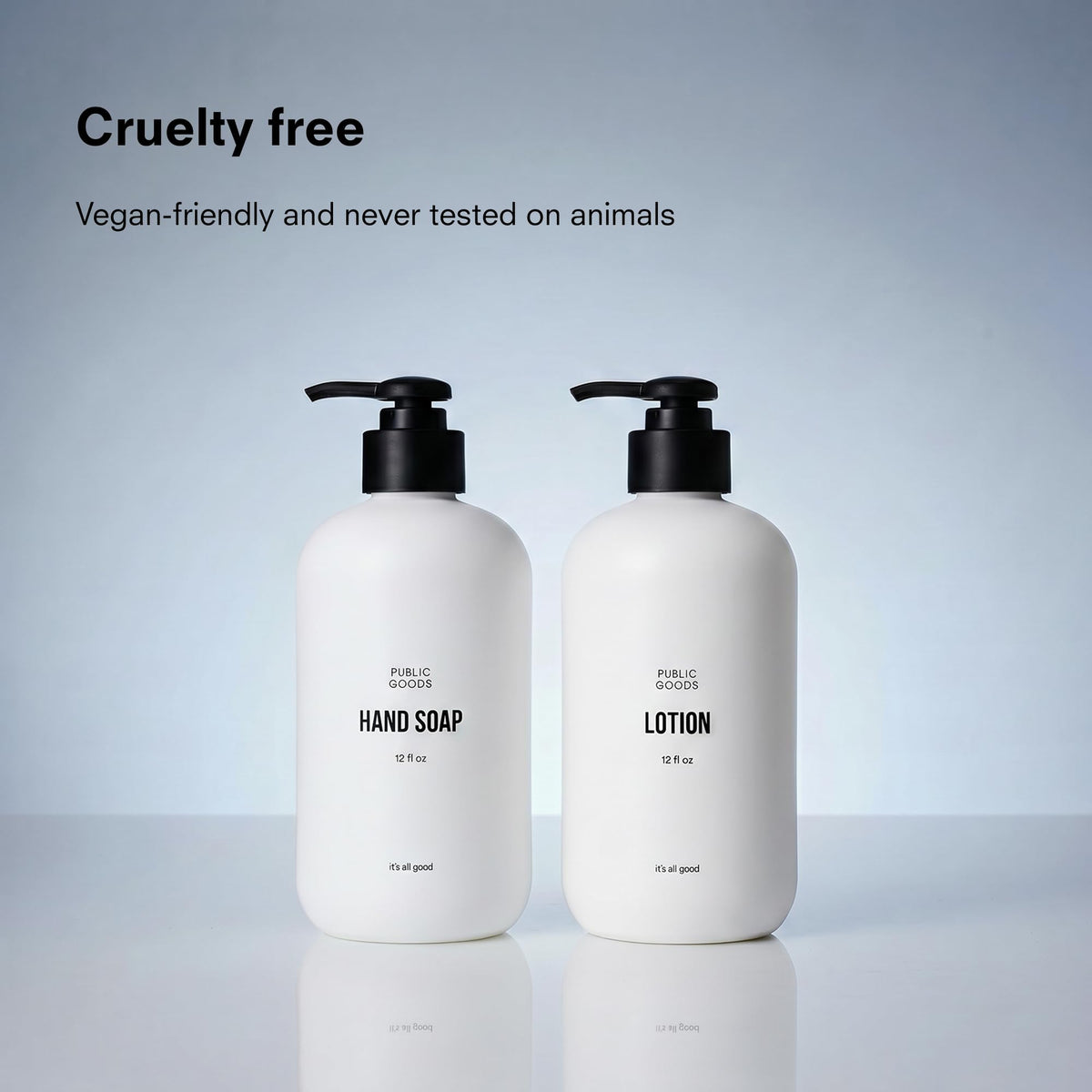 Public Goods lotion texture close-up demonstrating smooth, fast-absorbing consistency
