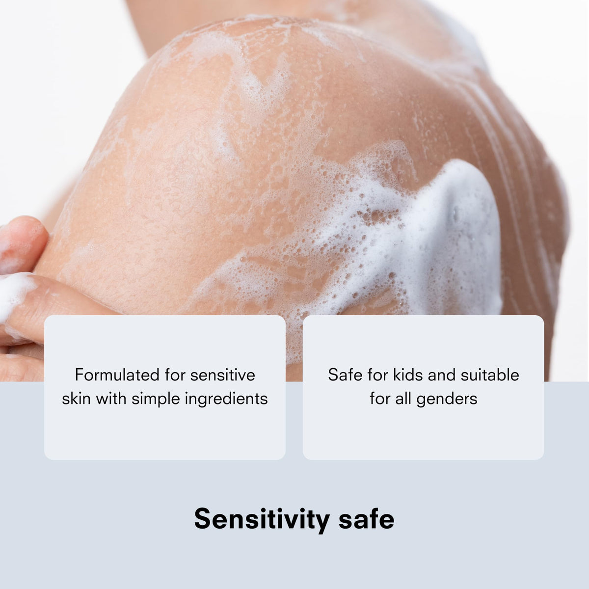 Public Goods shampoo bottle label close-up highlighting clean ingredients