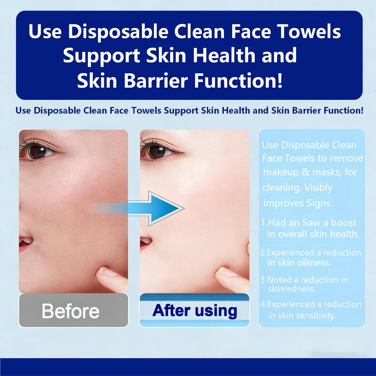 PUHPIG towel wet removing foundation demonstrating gentle effective makeup removal