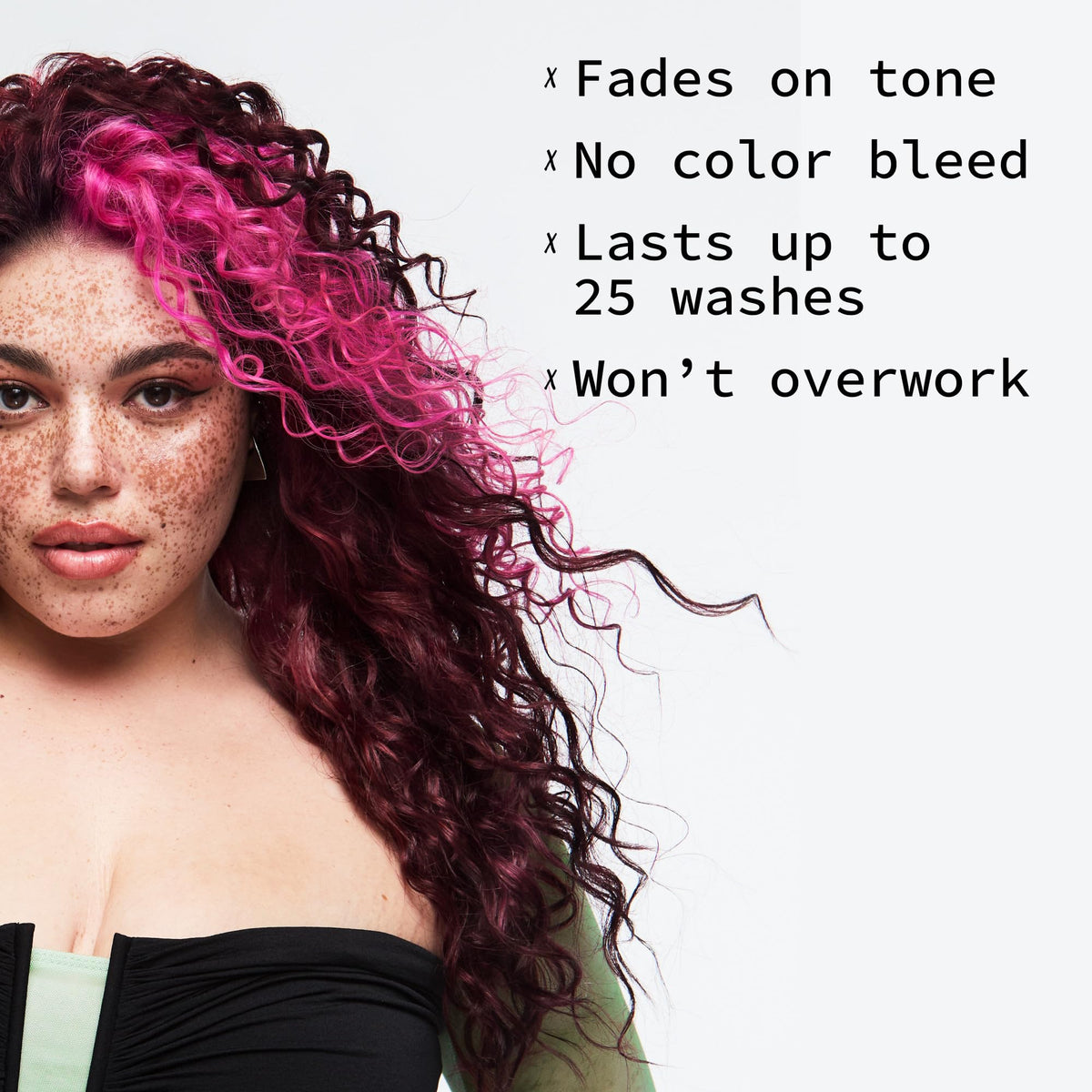 Pulp Riot swatches on bleached strand showing warm pastel pink payout and fade