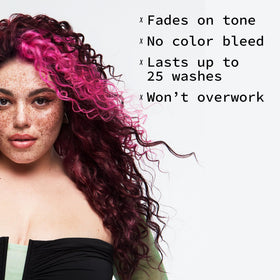 Pulp Riot swatches on bleached strand showing warm pastel pink payout and fade