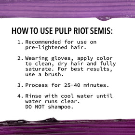 Finished salon look wearing Pulp Riot Dark Matter showing vibrant glossy violet-blue