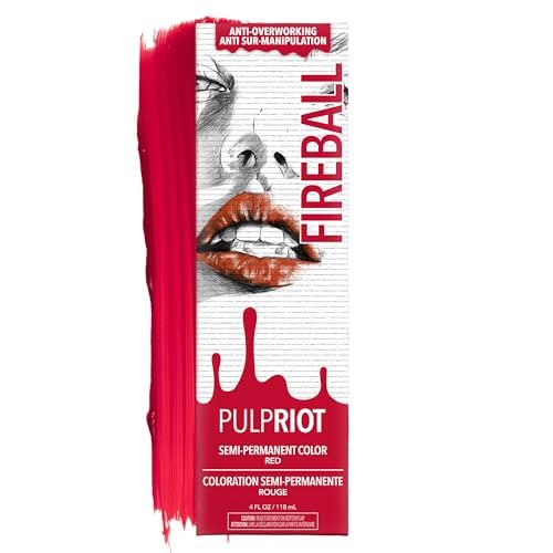 Pulp Riot Fireball front packaging showing bright red shade and tube benefit
