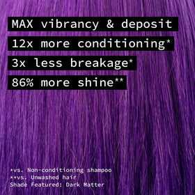 Pulp Riot Velvet applied with brush on hair showing even coverage and conditioning benefit